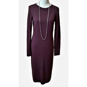 UNIQLO JIL SANDER Maroon Wool Sweater Dress Size M